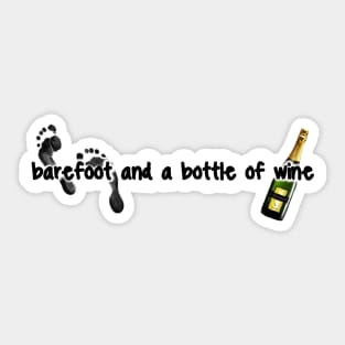 Barefoot n Wine Sticker